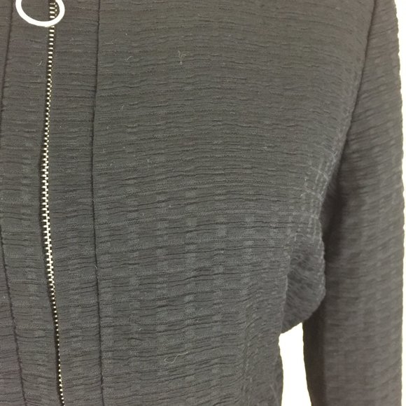 MAJE Textured Fabric Elastic Waist Zip Up Jacket - Picture 7 of 10